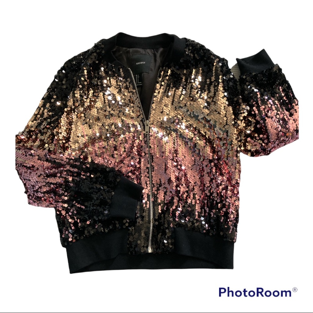 Sequin Bomber Jacket